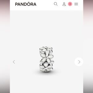 White Daisy Flower Spacer Charm
